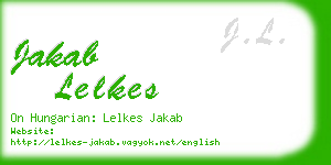 jakab lelkes business card